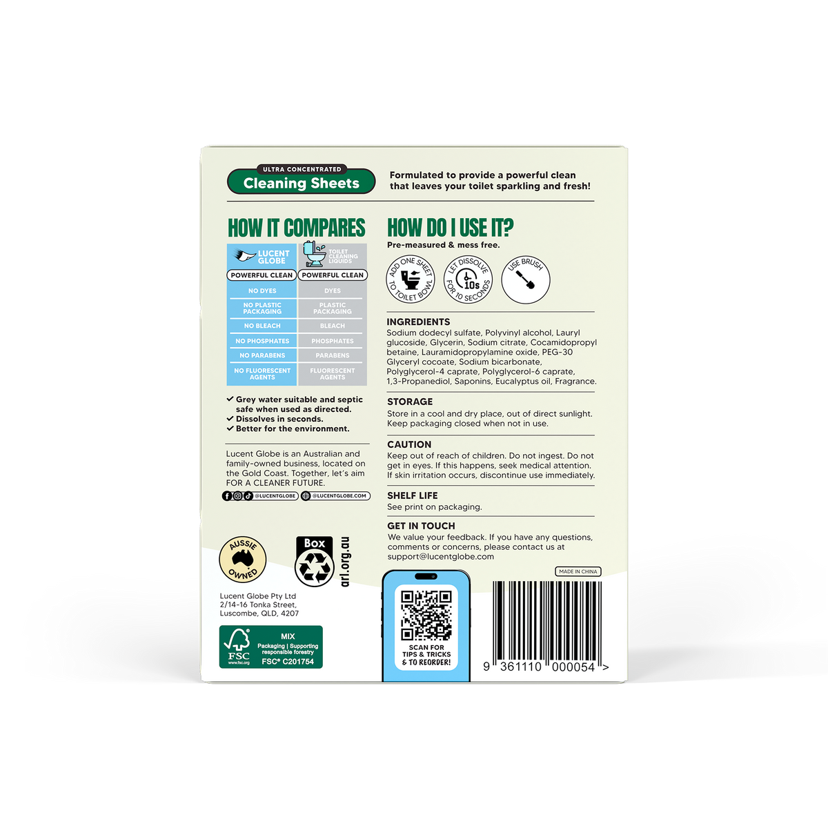 Toilet Cleaning Sheets - 30 Sheet Boxes - Bulk 5 Pack